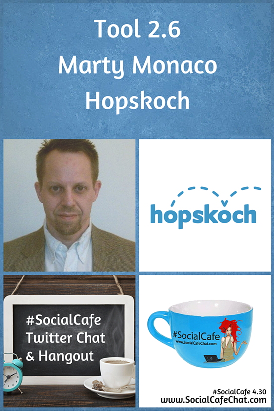 SocialWebCafe Twitter Chat Tools%202.6%20Marty%20Monaco%20of%20Hopskoch%20%23SocialCafe%204.30 w/ %40SocialWebCafe http://sw.bcafe.co/fG %28Summary%29 %23SocialCafe