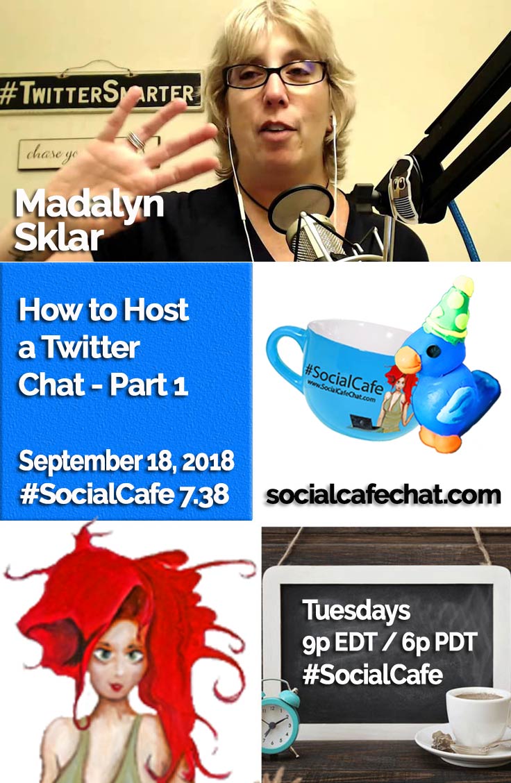 How to Host a Twitter Chat - Part 1 (** Featuring Madalyn Sklar of #TwitterSmarter **) w/ @SocialWriter of @SocialWebCafe Summary %23SocialCafe