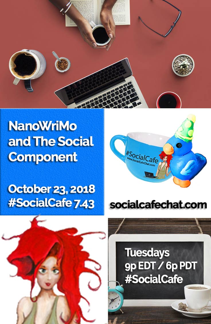 SocialWebCafe Twitter Chat NanoWriMo and The Social Component w/ @SocialWriter of @SocialWebCafe Summary %23SocialCafe